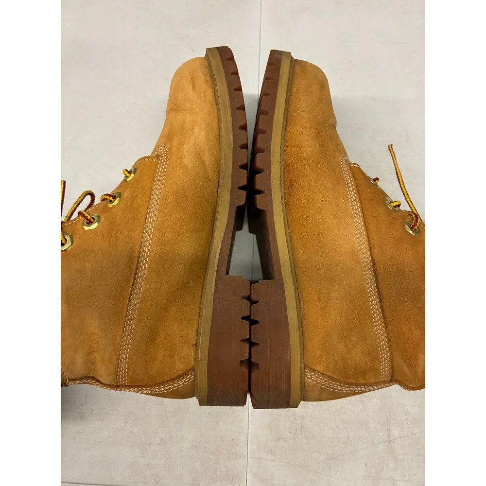 Timberland 6 Inch Premium Waterproof Boots Youth 3.5 Wheat Nubuck Leather